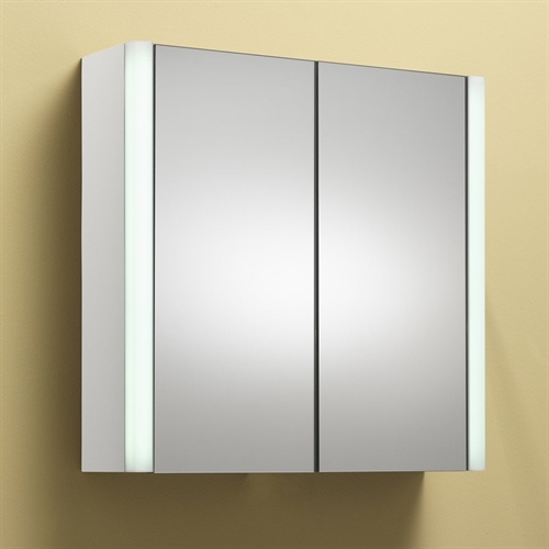 Monica 600mm 2-Door Mirrored Cabinet with Integrated Lights